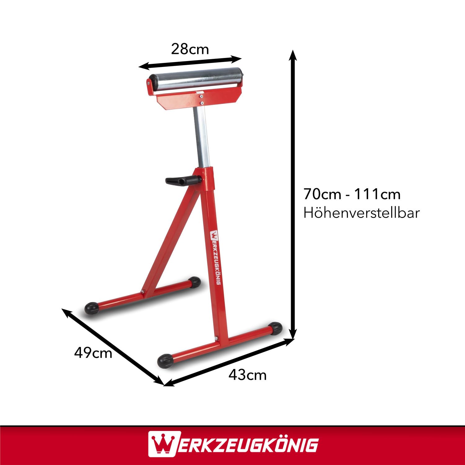 Rollenbock höhenverstellbar Rollbock für präzise Werkstückführung - klappbarer Rollenständer 70-111 cm - 2er Set