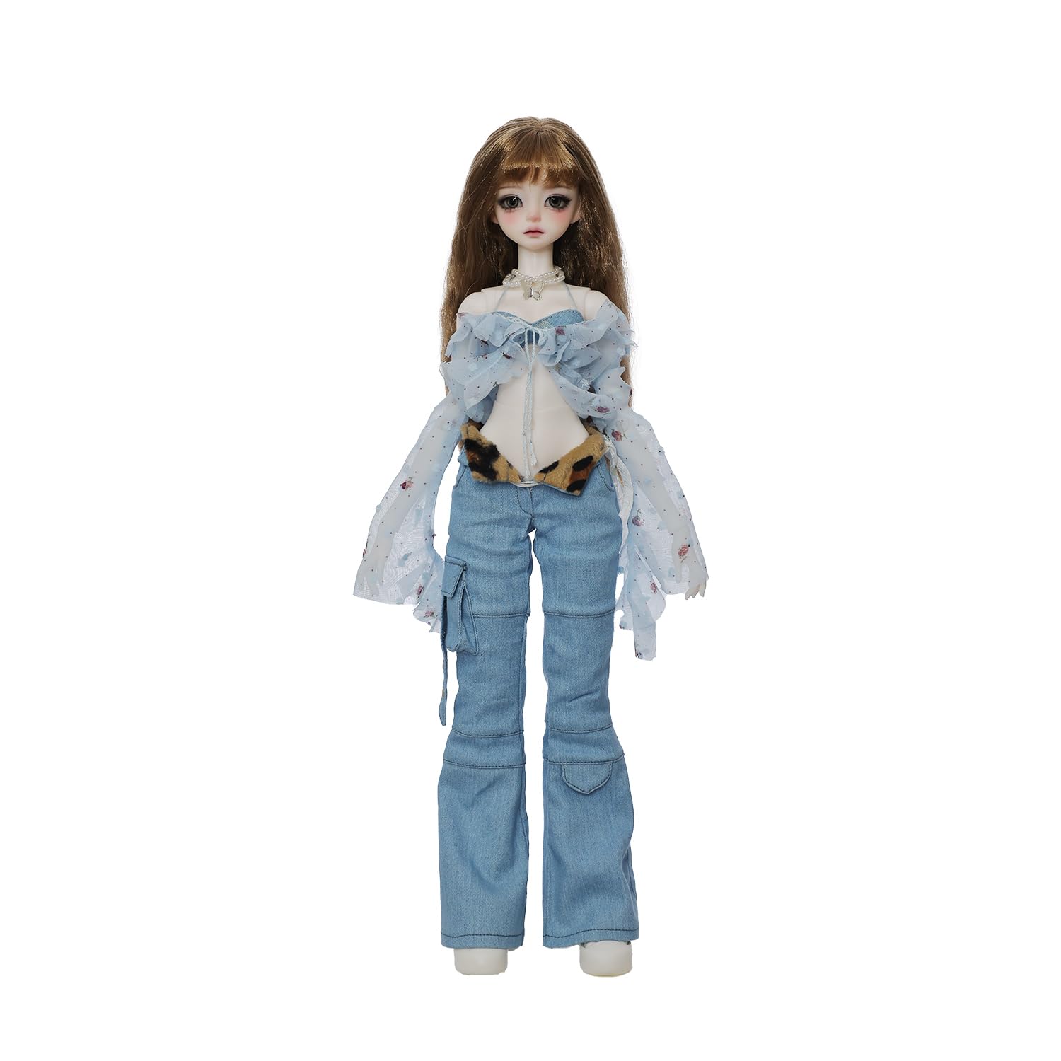 Oueneifs 1/4 Kikyou D Bjd Puppe Fullset Fashion Y2k Stil Harz Spielzeug langes glattes Haar (ohne Frisur)