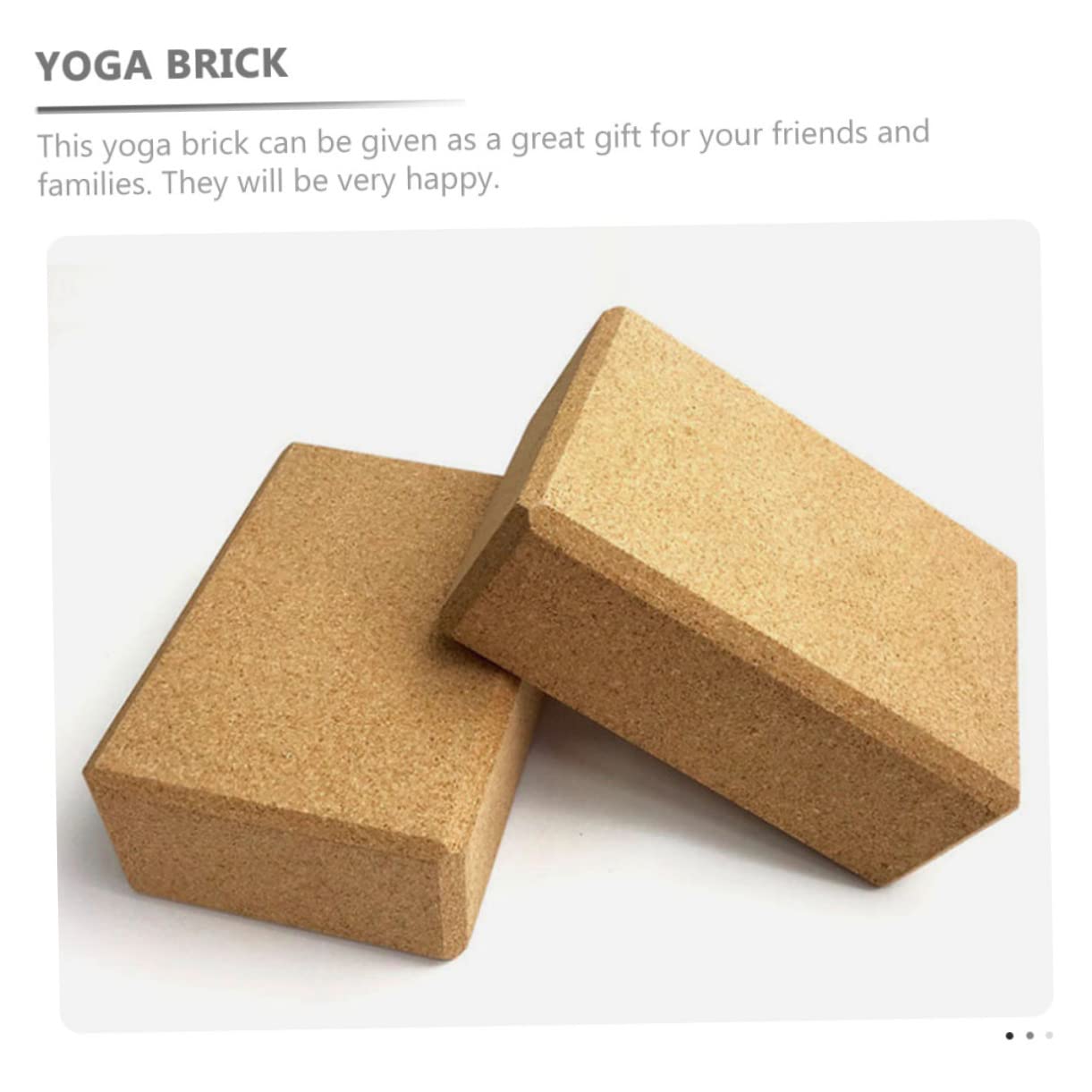 HANABASS Bloque de Yoga de Corcho Natural para Entrenamiento de Herramienta de Ejercicio de Alta Accesorio para Yoga y Fitness