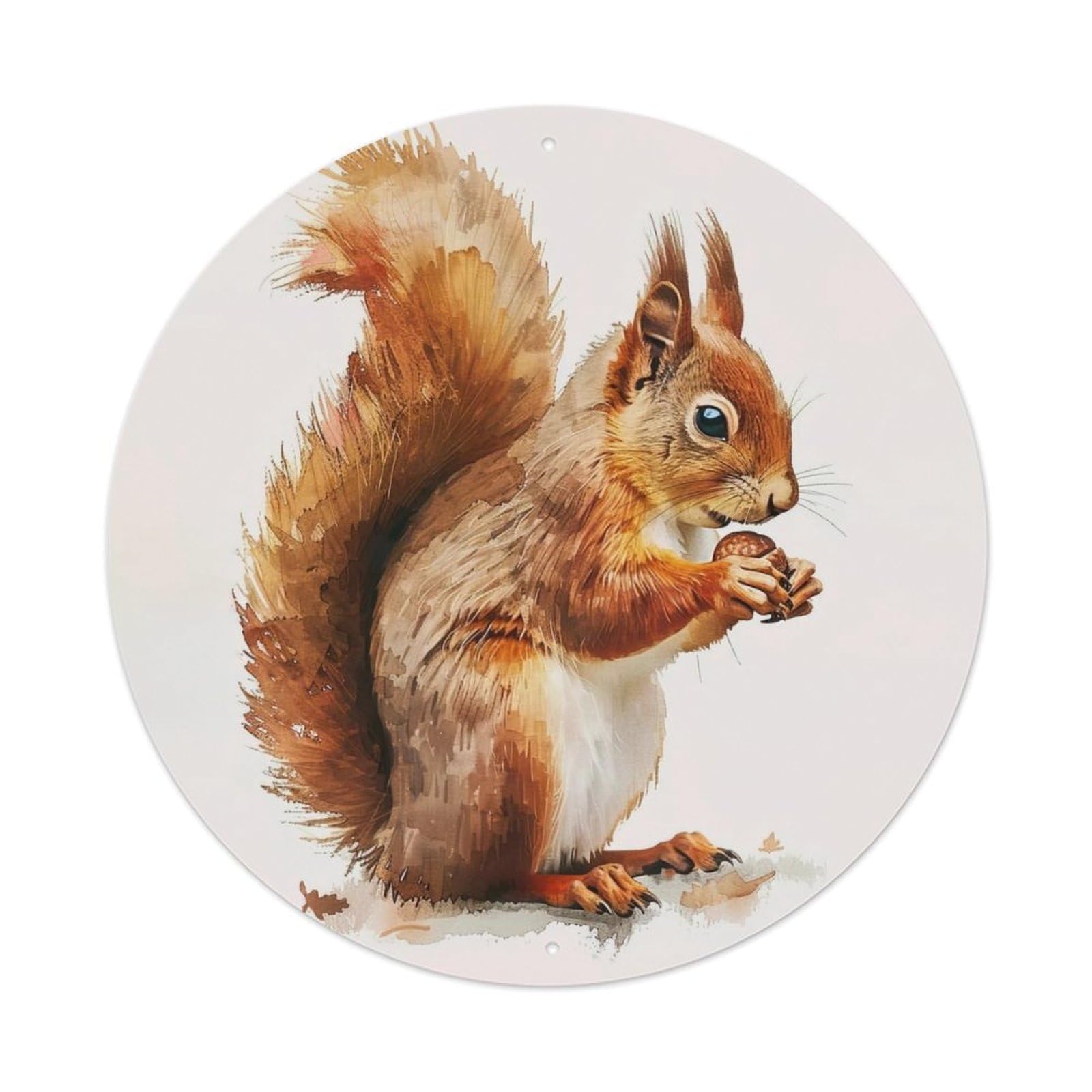 Animal Artwork Cute Squirrel Vintage Metal Tin Sign Plaque Wall Decor for Cafe, Club Bar, Office, Garden Metal Poster 8x8Inch