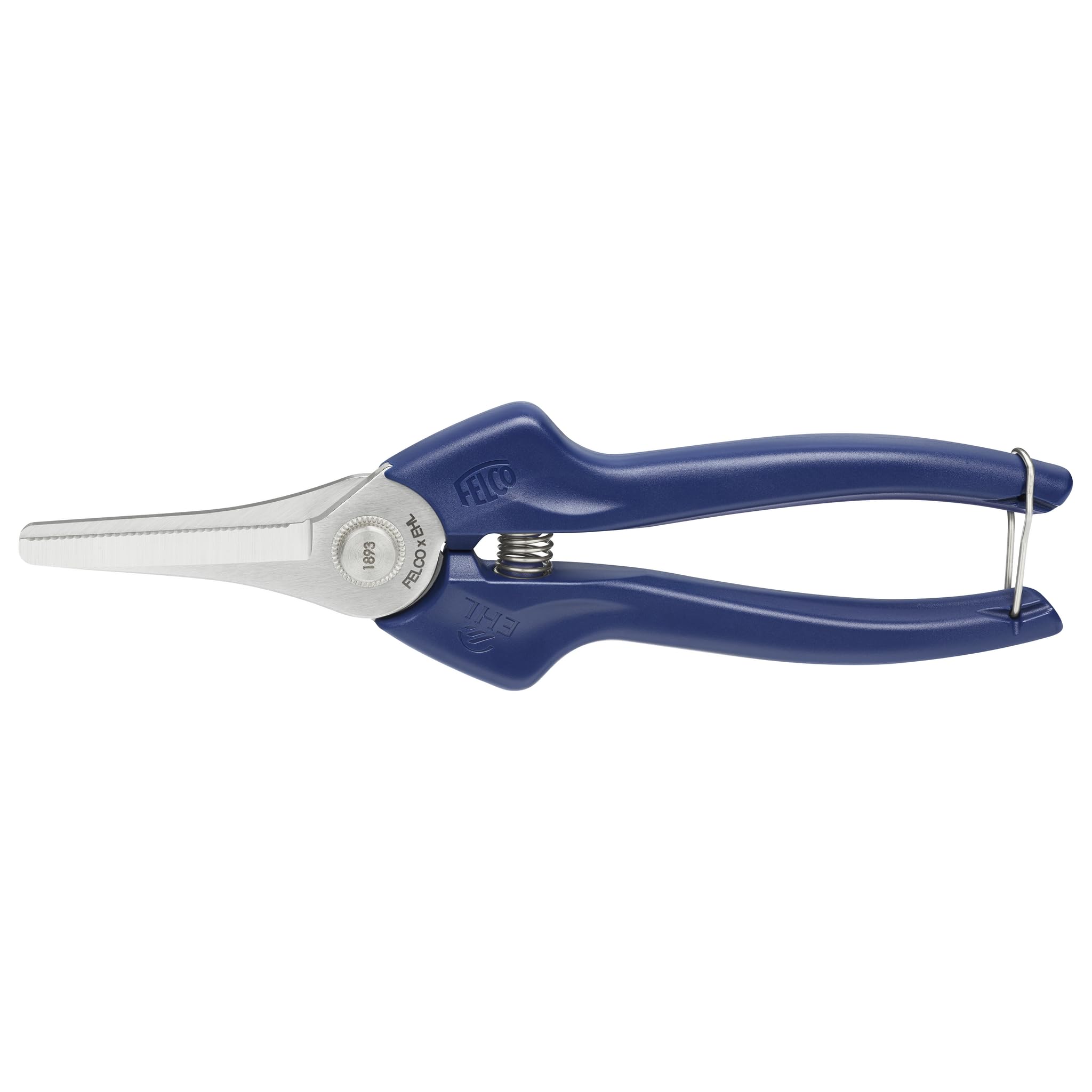 FELCO 1893 Professionelle Küchenschere - Zusammenarbeit mit EHL, chirurgischer Edelstahl, verstärkte gezahnte Klingen, ergonomische Anti-Schock-Griffe, spülmaschinenfest, Länge 208 mm, Gewicht 140 g