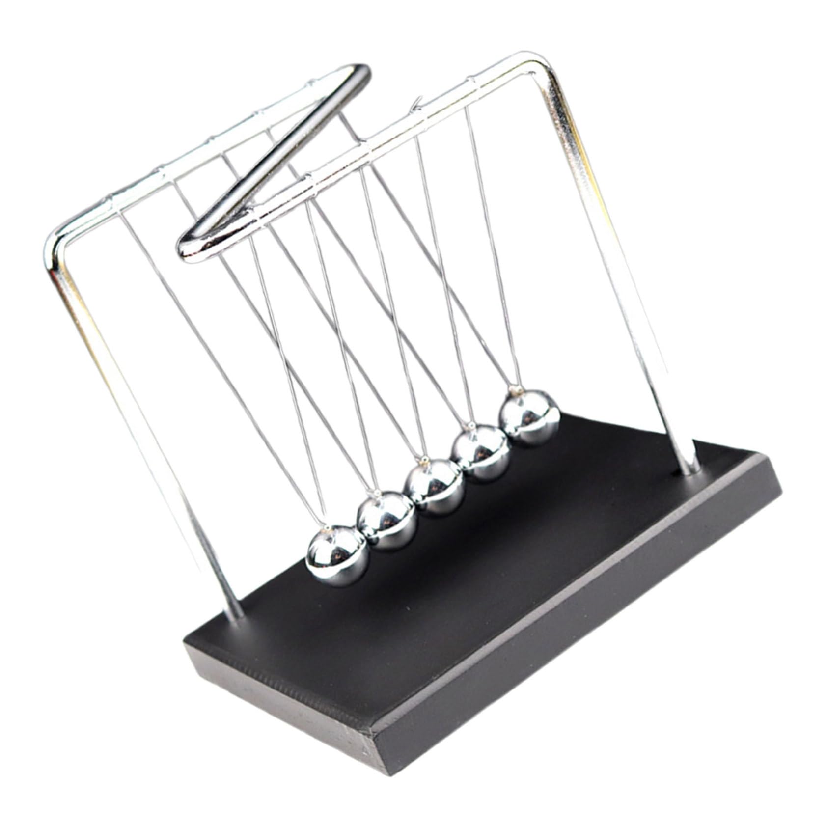 YARNOW Pendule de Newton avec Boules Métalliques Démonstrateur de Mouvement Cinétique pour Bureau Jouet Éducatif de Physique et Décoration de Maison