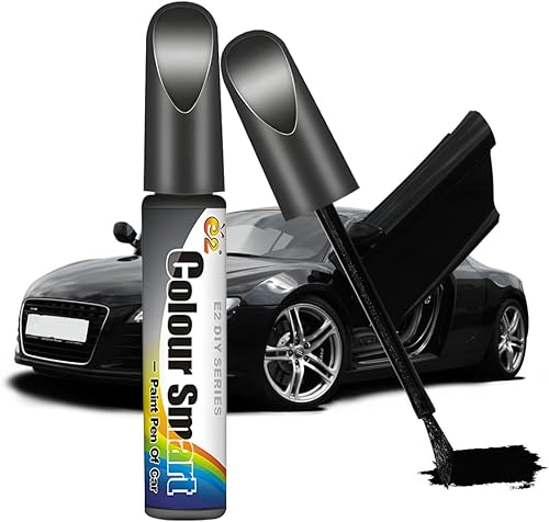 2 in 1 Car Touch Up Paint Brush, Auto Quick Waterproof Scratch Repair Remover kit, Fill Paint Pen for Vehicles Minor Scratch Repair Tool (Black)
