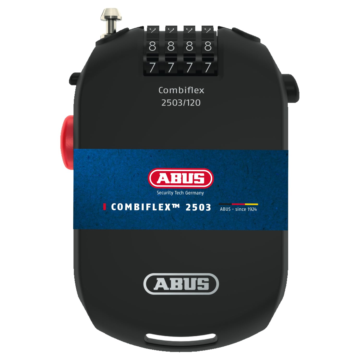 ABUS Antivol spécial Combiflex 2501/65 - Convient comme antivol pour les bagages, les skis, les casques - avec code chiffré - Noir