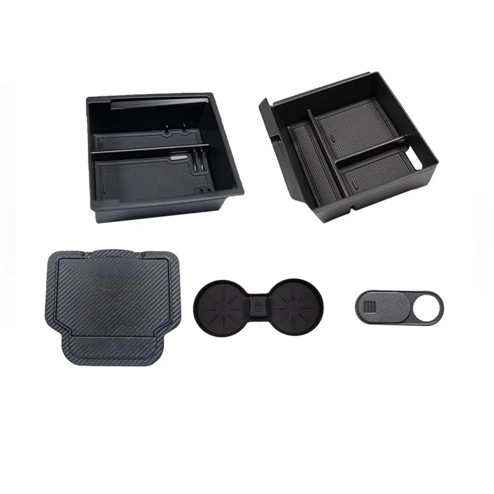 AWGNTQQ Car Armrests For Tesla For Model Y For Model 3 2025 Center Console Organizer Set(5PCS)