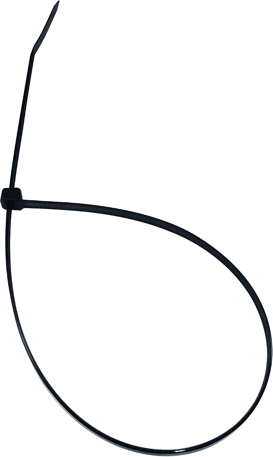 Cambridge Nylon 6/6 UL Listed Cable Ties 14-in 50 Lb Standard Duty Self Locking UV Resistant Black Zip Ties, 1,000 Pack, Contractor Quality and Strength