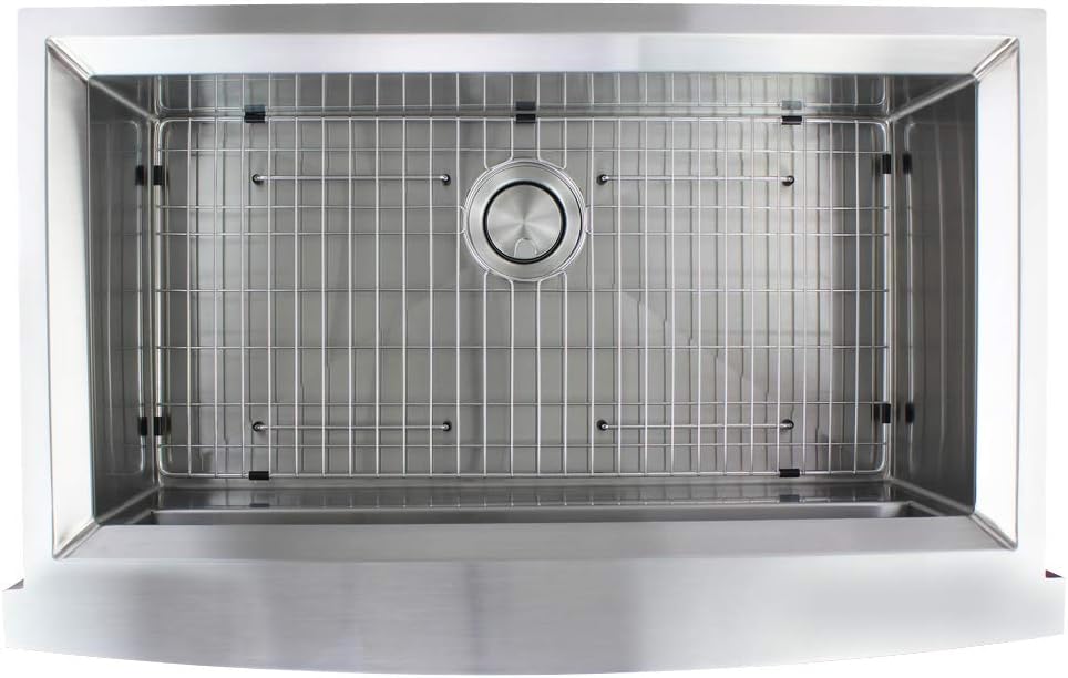 Transolid PUSSF362211 Studio Apron Front Kitchen Sink, 35.5-in L x 22-in W x 11-in H, Stainless Steel