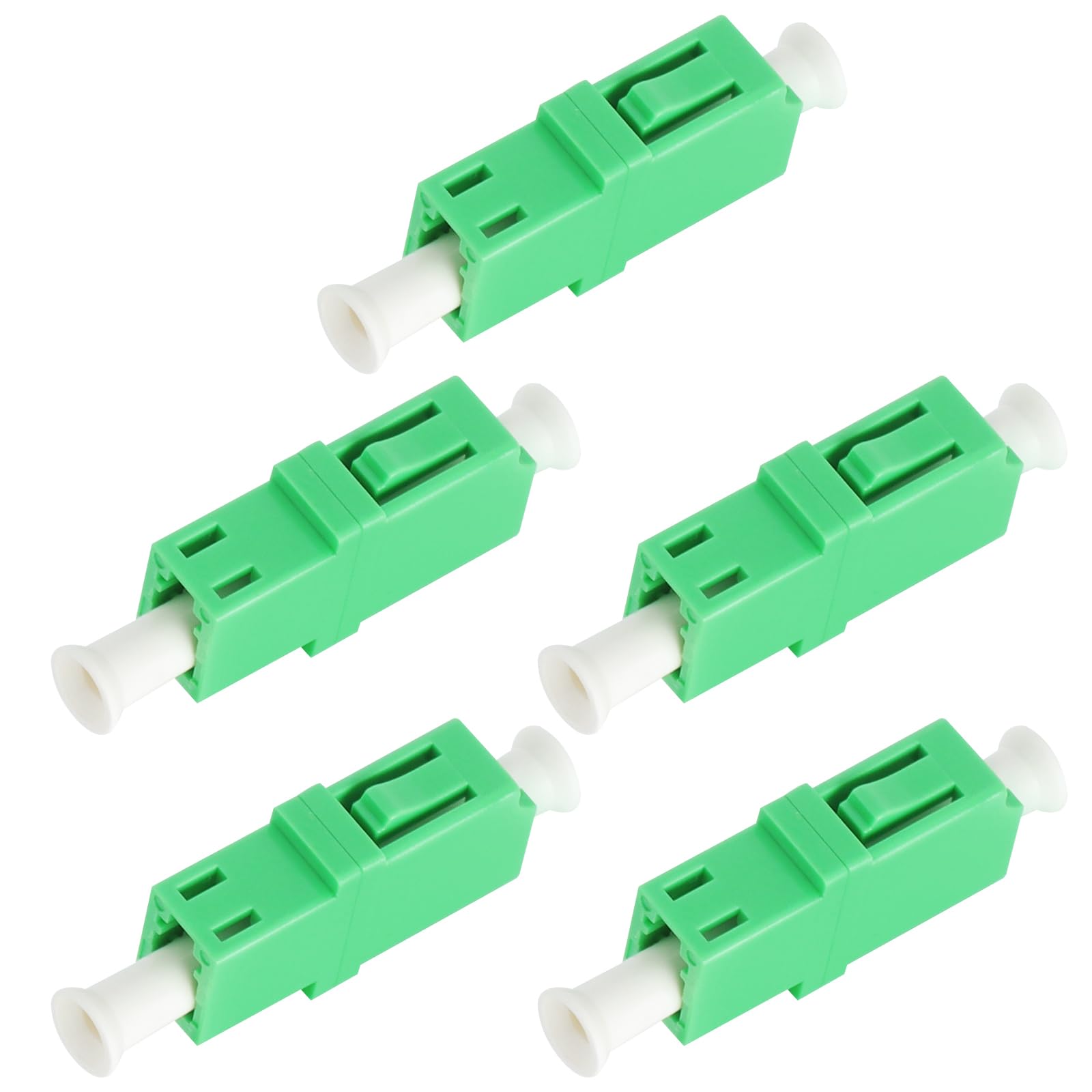 TNSLAND Adattatore in Cavo Fibra Ottica 5 Pezzi, Accoppiamento PC Monomodale, Fibre Optic Adapter LC/APC Simplex
