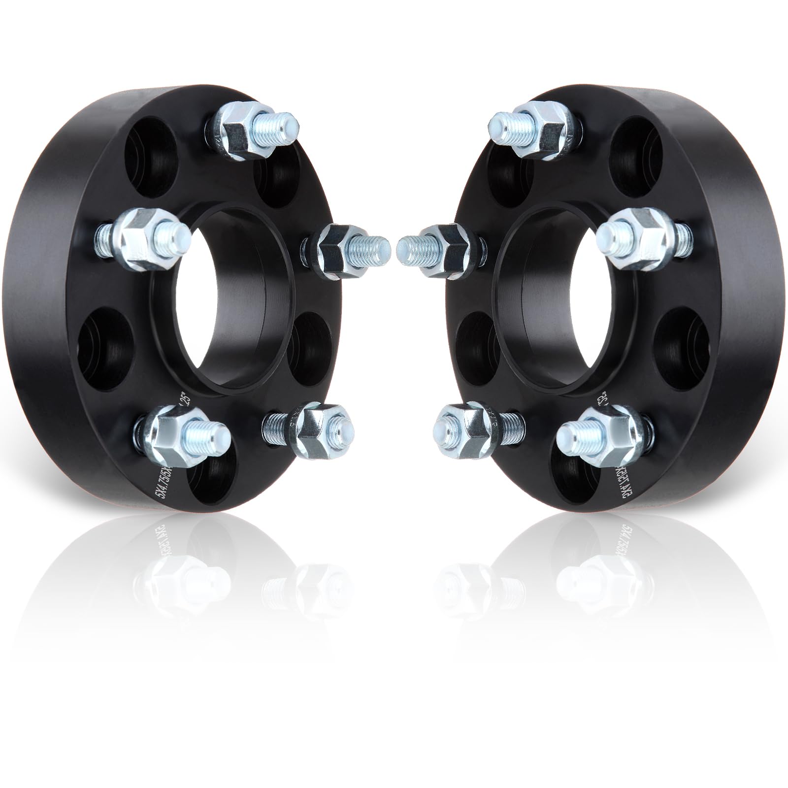 SCITOO 2Pcs 5x4.75 Wheel Spacers 1.25 inch for Chevy Black