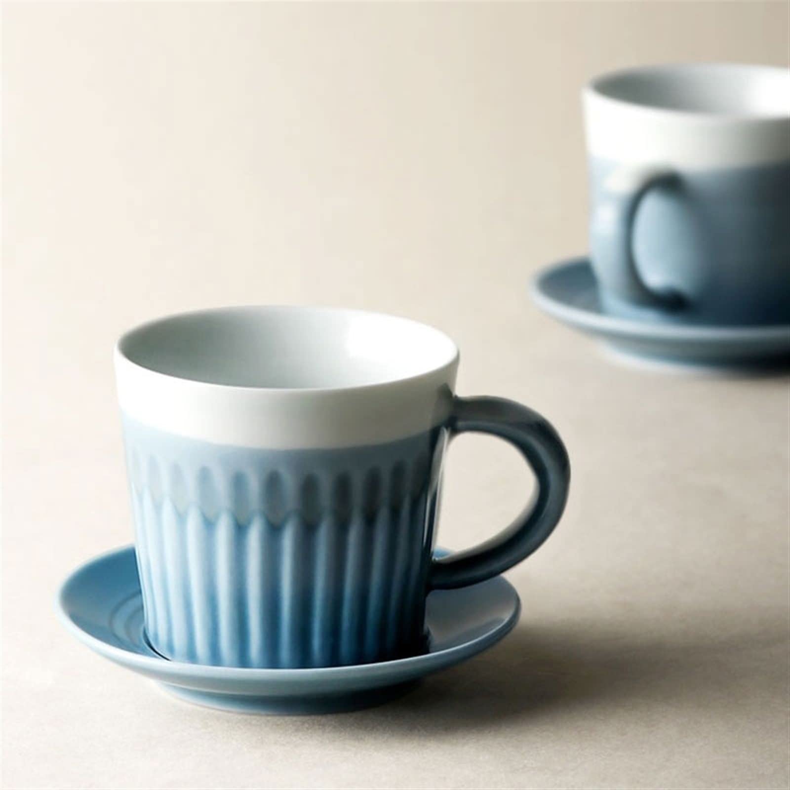 Taza de café Simple de cerámica con platillo, Taza Retro Hecha a Mano, Taza de té de la Tarde for el hogar, Taza de Pareja, Taza de Agua de Oficina (Color : B)