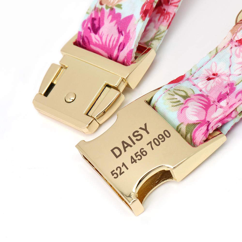 Collare per cane Collare personalizzato con targhetta per cuccioli di animali domestici Collari personalizzati per cani di taglia piccola in nylon con incisione Regolabile per cani di taglia me