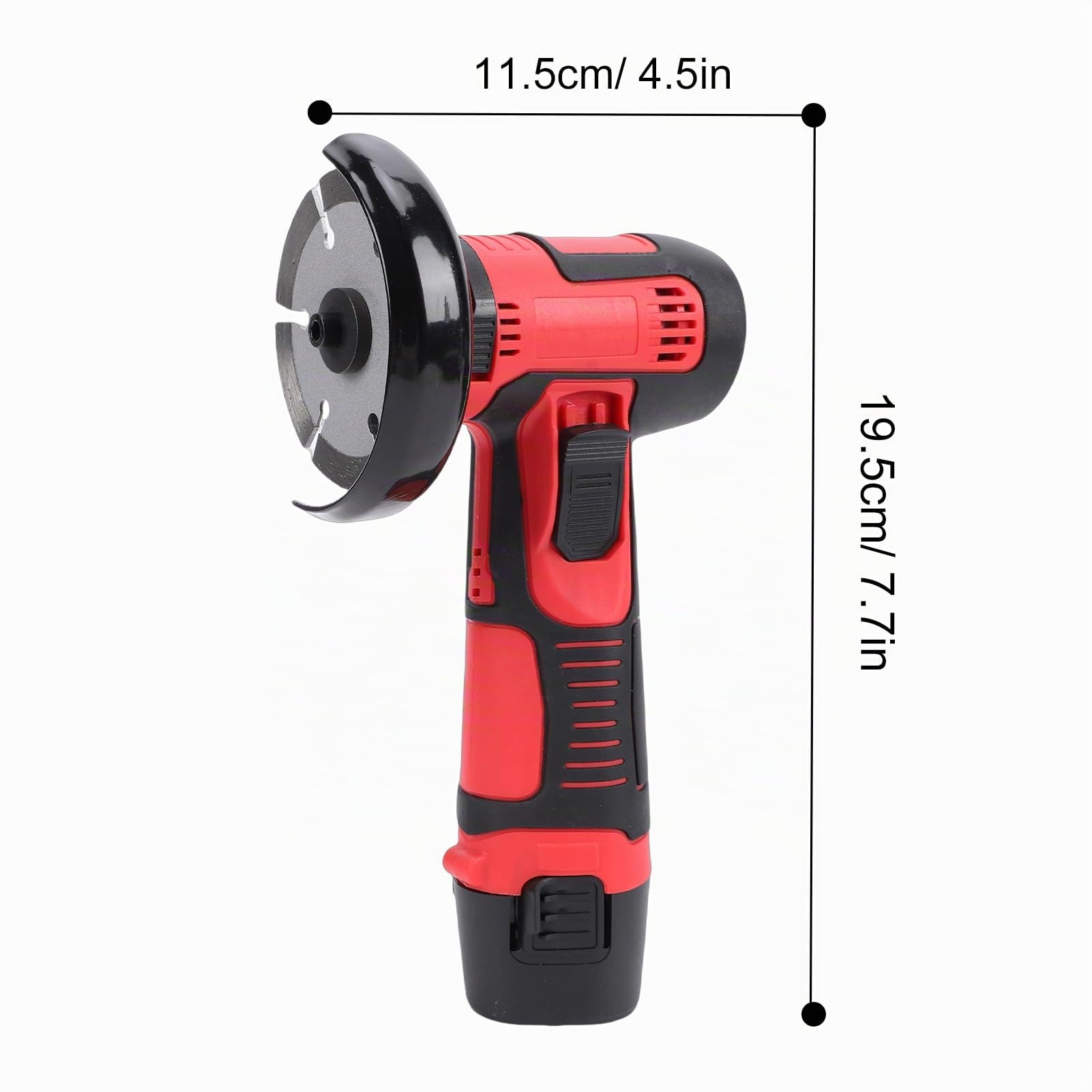 Fafeicy Amoladora Inalámbrica Ergonómica con 10 Cuchillas Mini Amoladora Angular de 13000 Rpm con 2 Baterías de 3900 MAh Cargador Rápido para Cortar, Moler Tubos de Plástico, Placas de