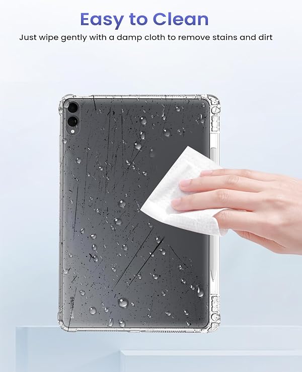 Case for Samsung Galaxy Tab S11 Ultra Tablet 14.6inch,NOUKAJU Tablet Protection Case with Pen Slot,Ultra Clear Soft Flexible TPU,Protection Cover for Samsung Galaxy Tab S11 Ultra(Clear) by NOUKAJU - Image 7