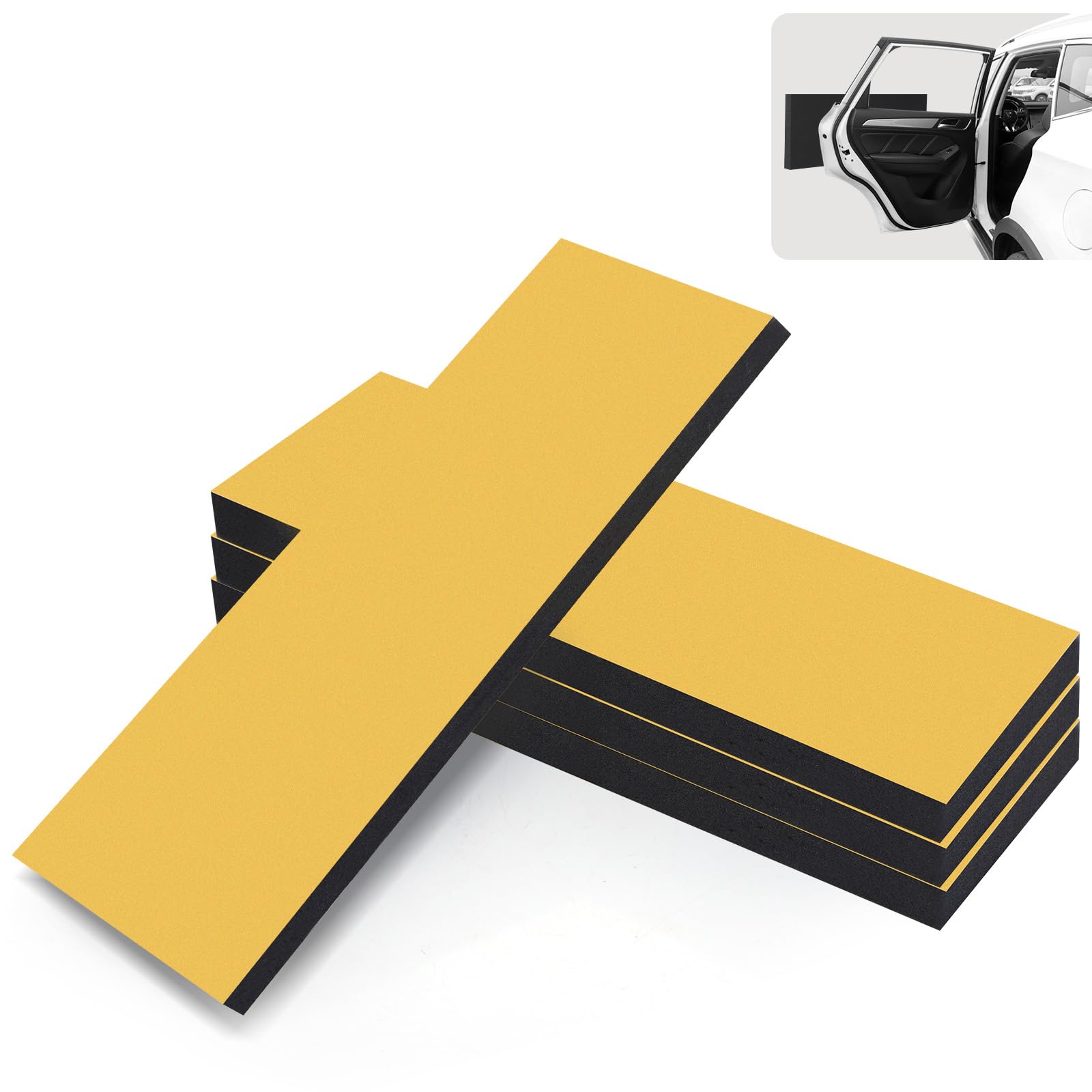 AiQInu Paracolpi Portiere Auto 30cm x 10cm x 2cm, 4 Pezzi Protezione Portiera Auto, Gommapiuma Adesiva per Paraspigoli Muro per Garage, Parcheggi