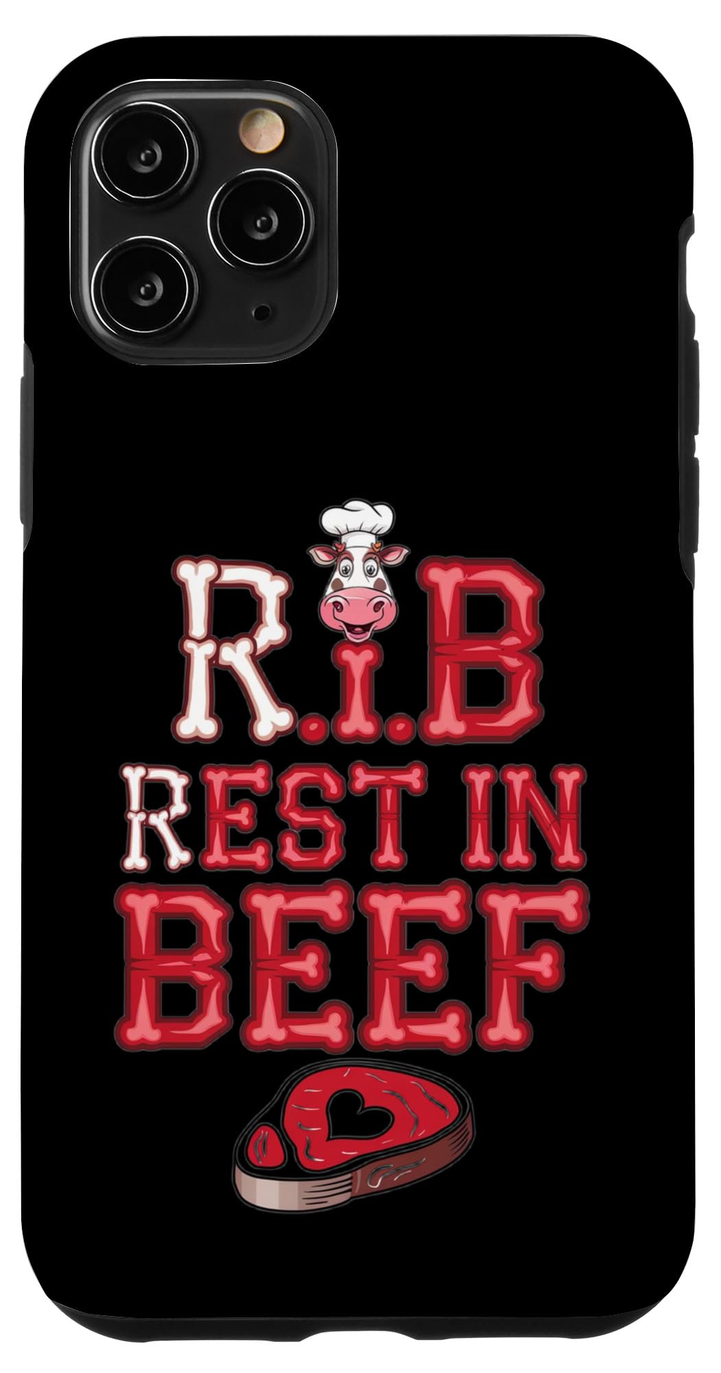 Rest in Beef Funny BBQ Meat Lovers Design RIP rest in piece Case for iPhone 11 Pro