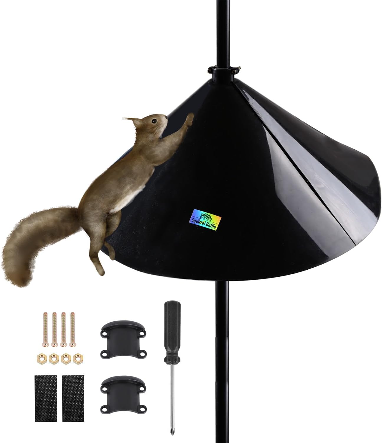 19 Inch Large Squirrel Baffle for Bird Feeder Pole, Squirrels Guards for Bird