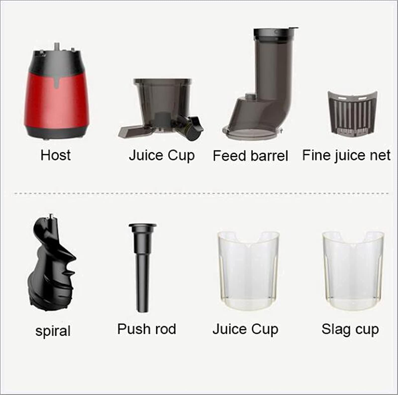 MIIKHI Juicer, Large-Caliber Fruit And Vegetable Juicer, Multi-Functional Household Slag Juice Separator, Fast Rinse in Seconds