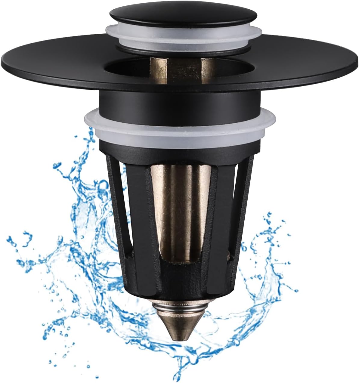 アップグレードされたユニバーサル3イン1バスルームシンクストッパー、ポップアップバスルームシンク排水ストレーナー、1.0インチ~1.