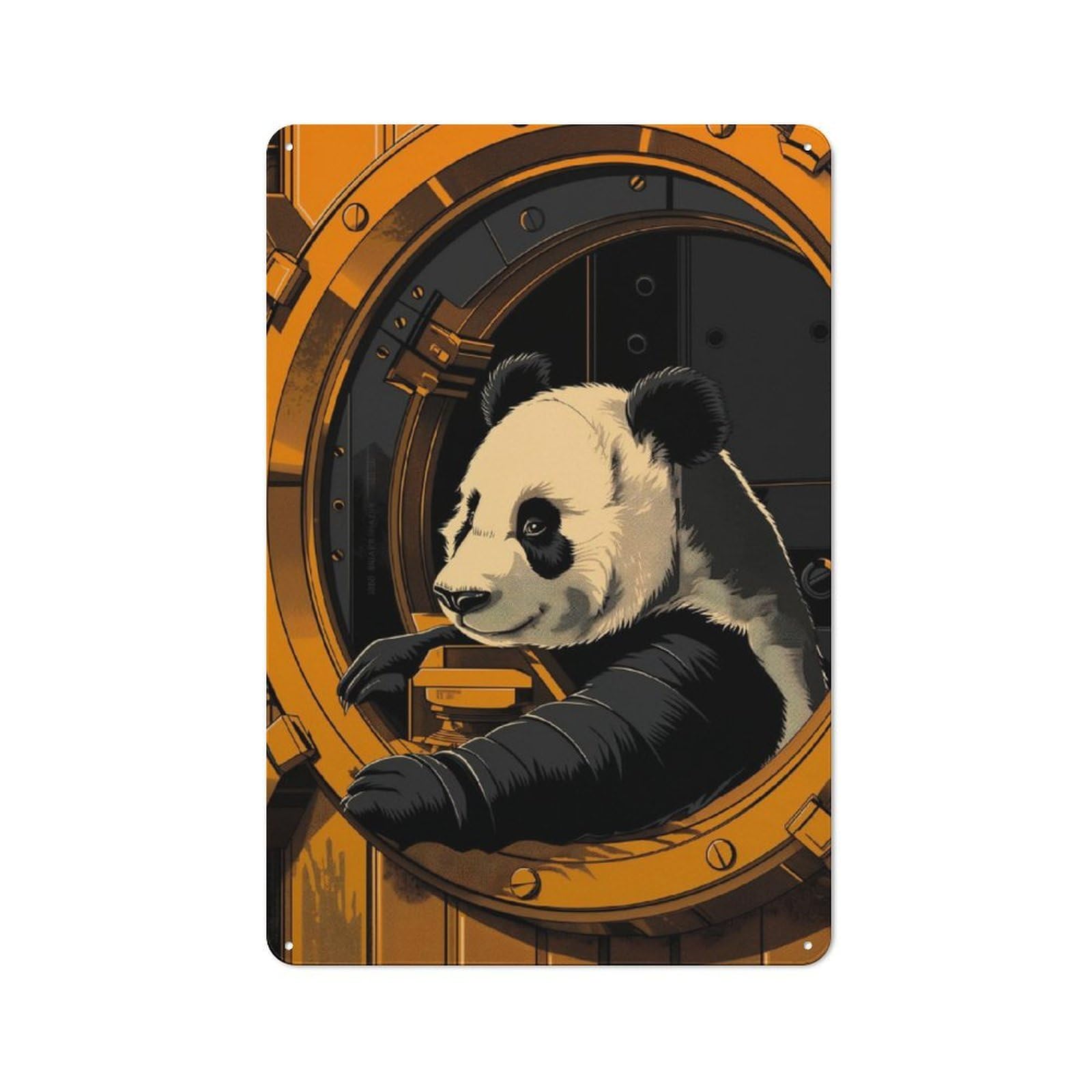 Everyday The Panda Escape Metal Gift Sign 30x20cm, Room Wall Plaque for Home, Shop, Pub Or Studio Wall