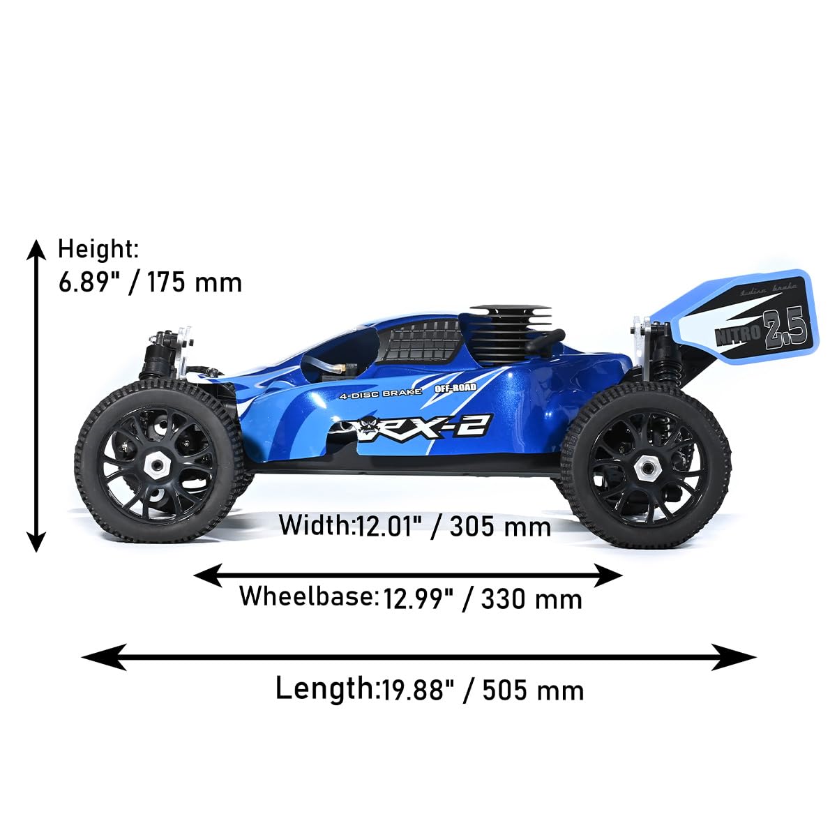 Skala 1/8 4WD RC Off-Road, 2,4 G, 4WD 70 km/h, RC Off-Road Truck model z silnikiem nitro SH.21, All Terrain Crawler Toy (wersja RTF)
