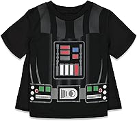 Vista 3 de STAR WARS Darth Vader - Disfraz de camiseta y capa de 3 piezas para niños pequeños a grandes