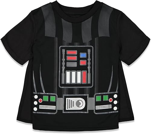 Miniatura 3 de STAR WARS Darth Vader - Disfraz de camiseta y capa de 3 piezas para niños pequeños a grandes