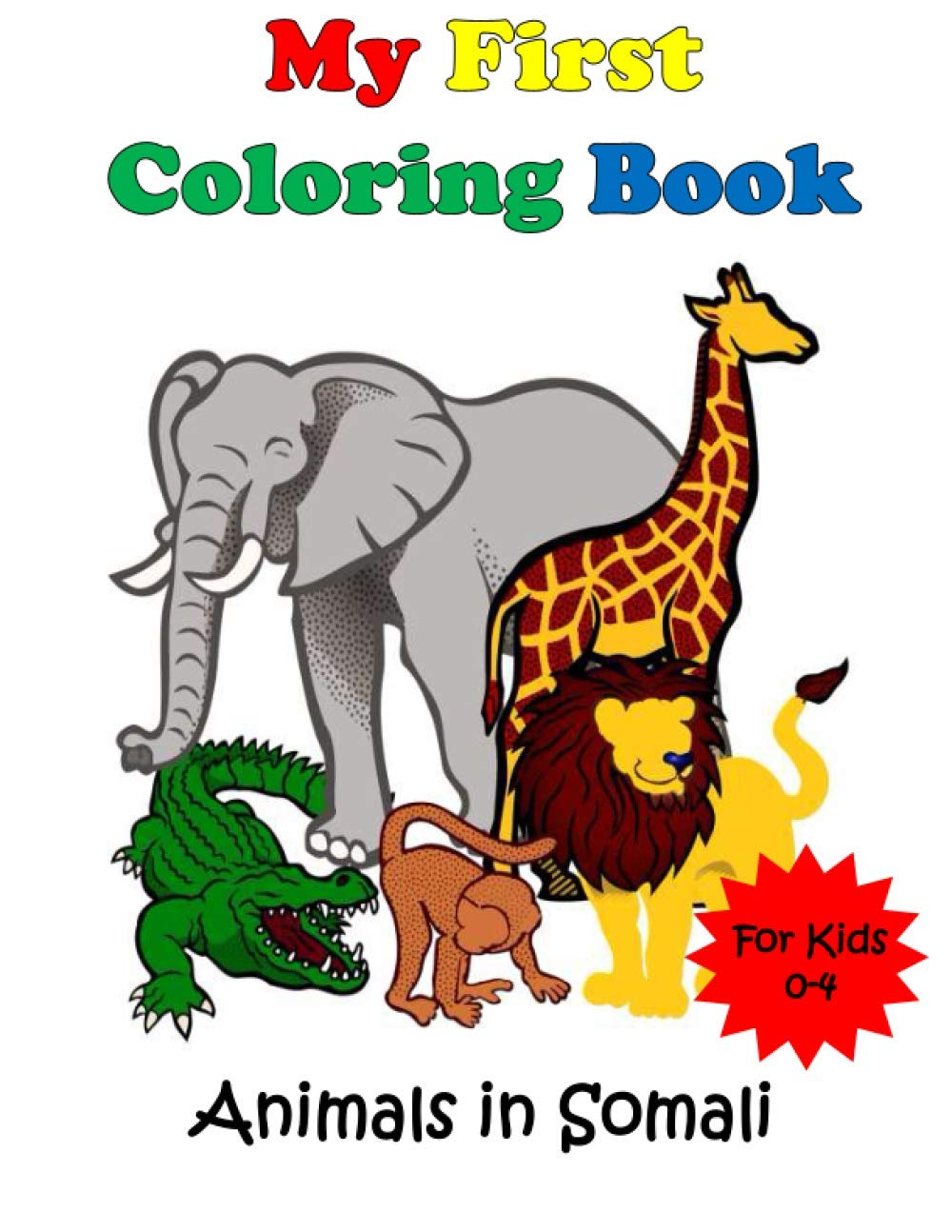 My First Coloring Book: Animals in Somali