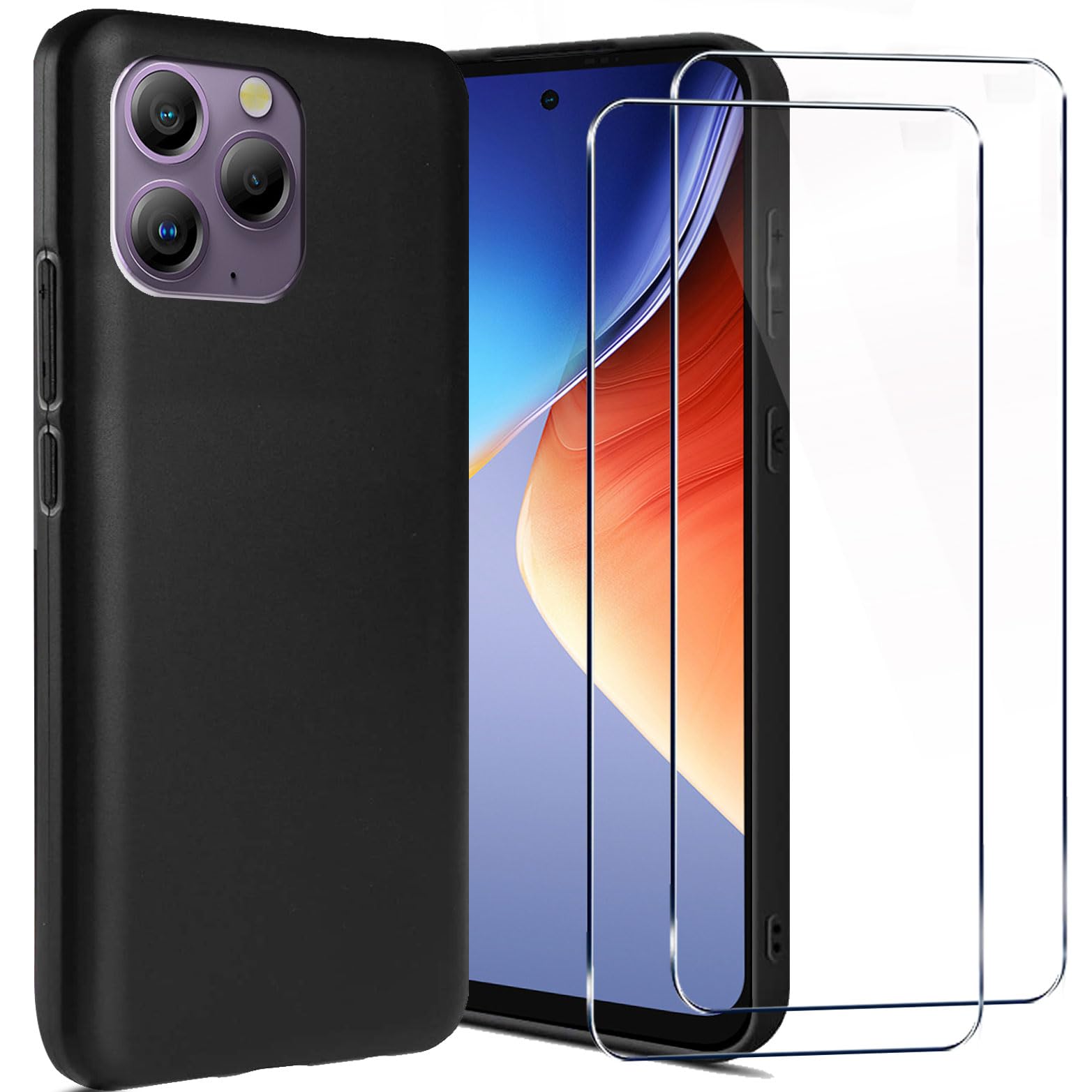 Xiangyun Cover Per Blackview A96 + 2 Pellicole Vetro Temperato | Custodia Trasparente TPU Morbida Antigraffio | Protezione Completa - 2
