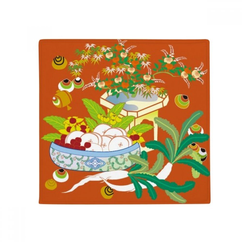 Tapis de cuisine coloré style peinture feuille anti-dérapant 80cm