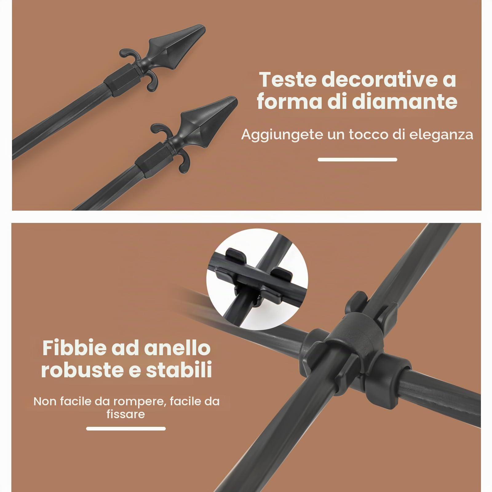 HOMASIS Traliccio per Rampicanti in Metallo, Grigliato Divisorio Decorativo Antiruggine, Pannelli Decorativi per Recinzione da Giardino per Verdure e Fiori, 146 x 186 cm