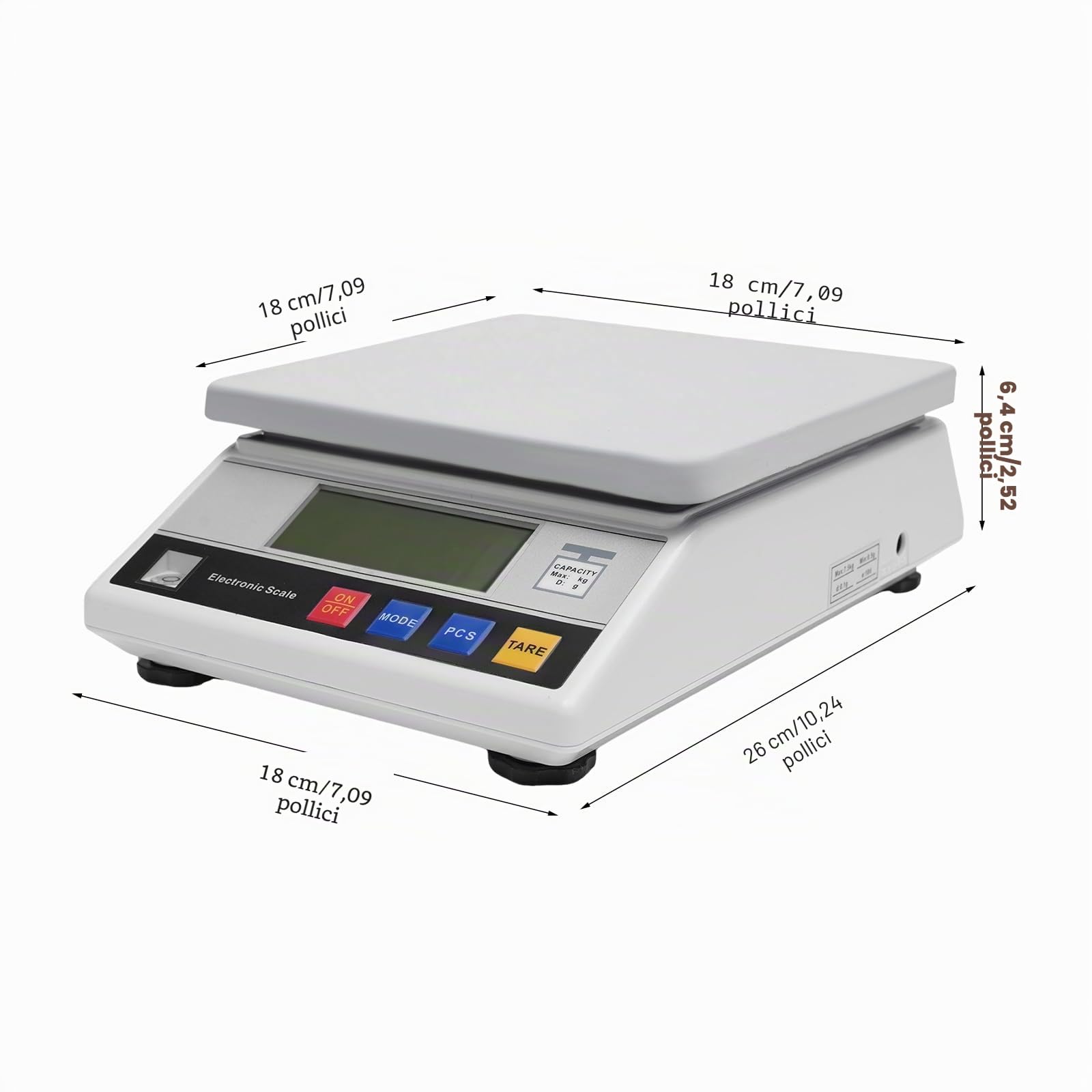 Bilancia elettronica, bilancia digitale di precisione, 7,5 kg/0,1 g