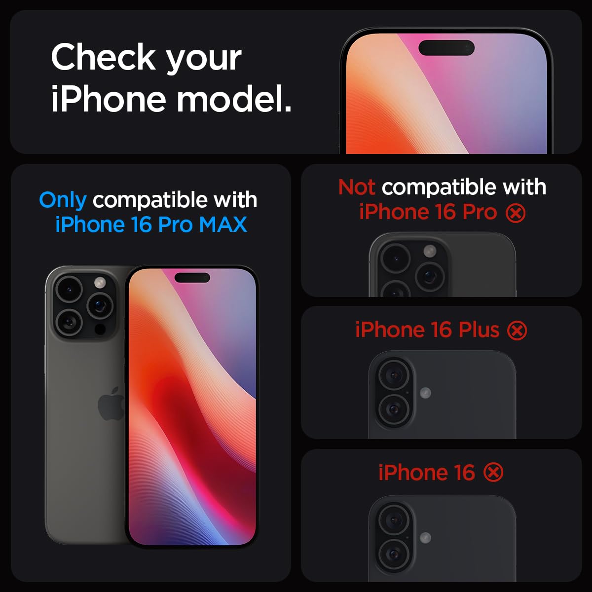 Spigen Glas.tR EZ Fit Anti Reflective Tempered Glass Screen Protector for iPhone 16 Pro Max - 2 Pack - Image 2