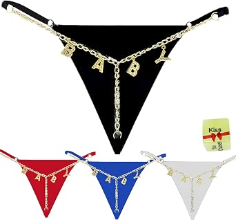 Personalized Thongs with Names - Custom Panties with Name, Lace Thong for Women with Letters G String Panties