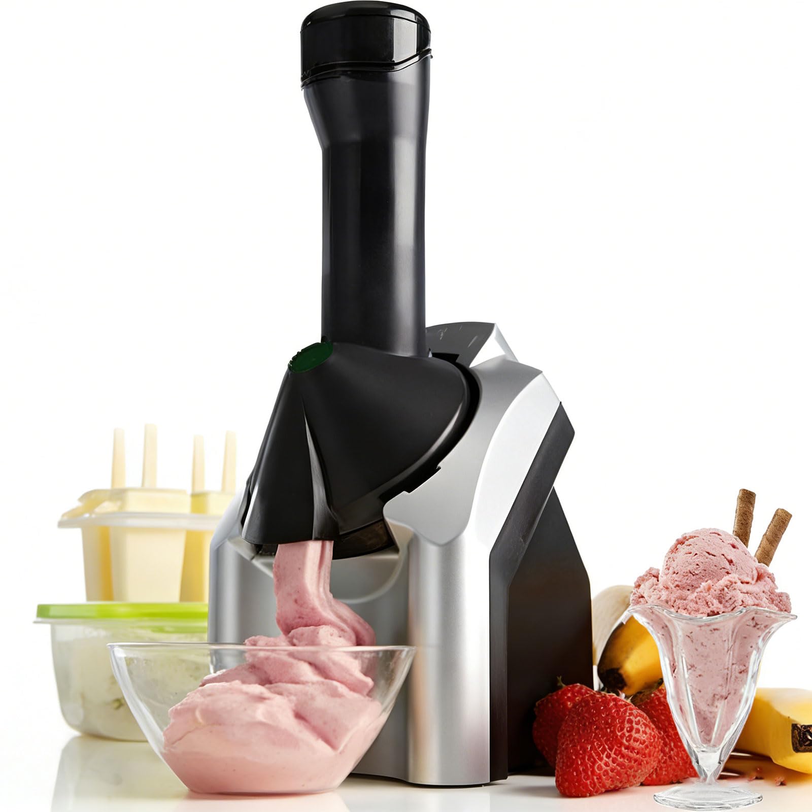 Macchina per Il Gelato, Macchina per Il Gelato per Servire Frutta da Dessert, Macchina per Servire la Frutta Morbida Congelata per Un Servizio Morbido Sano, Yogurt Gelato, Sorbetto, Sorbetto