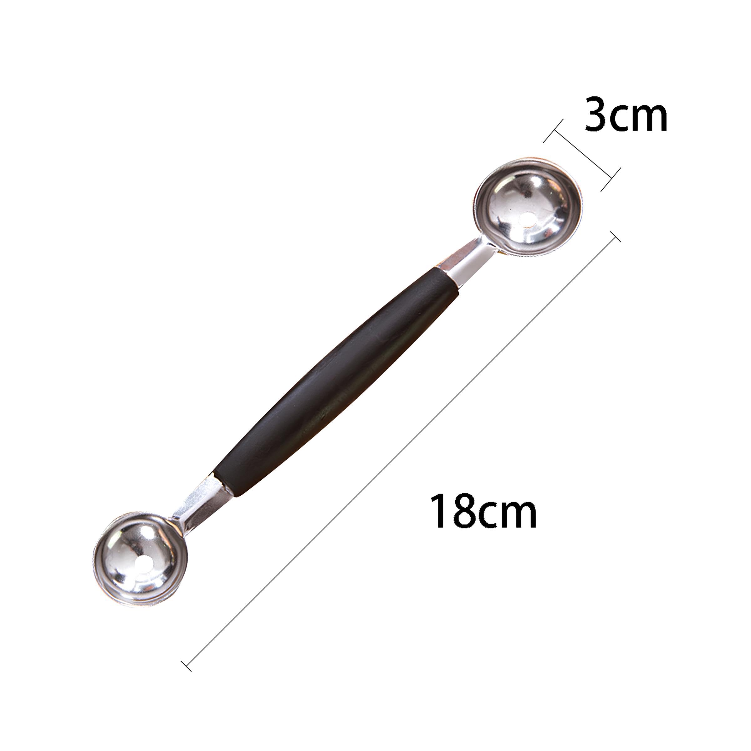 Scavini per Melone in Acciaio Inox 18 cm Doppia Funzione per Palline di Frutta e Gelato