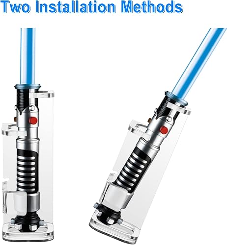 Miniatura 4 de Cosmos 1 juego de soporte de sable de luz para montaje en pared, doble sable de luz cruzado, soporte acrílico de doble hoja para sable de luz