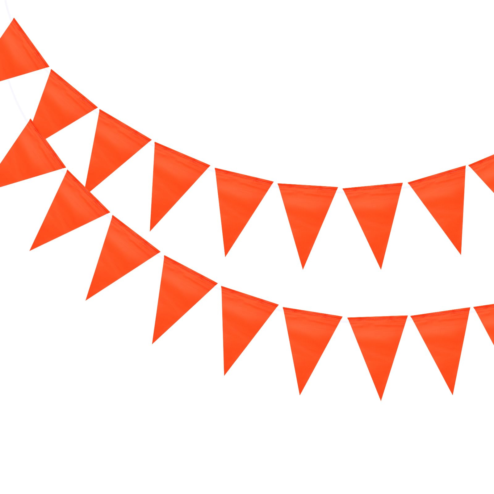 Fanion triangulaire suspendre fete mariage anniversaire orange longue guirlande 200m