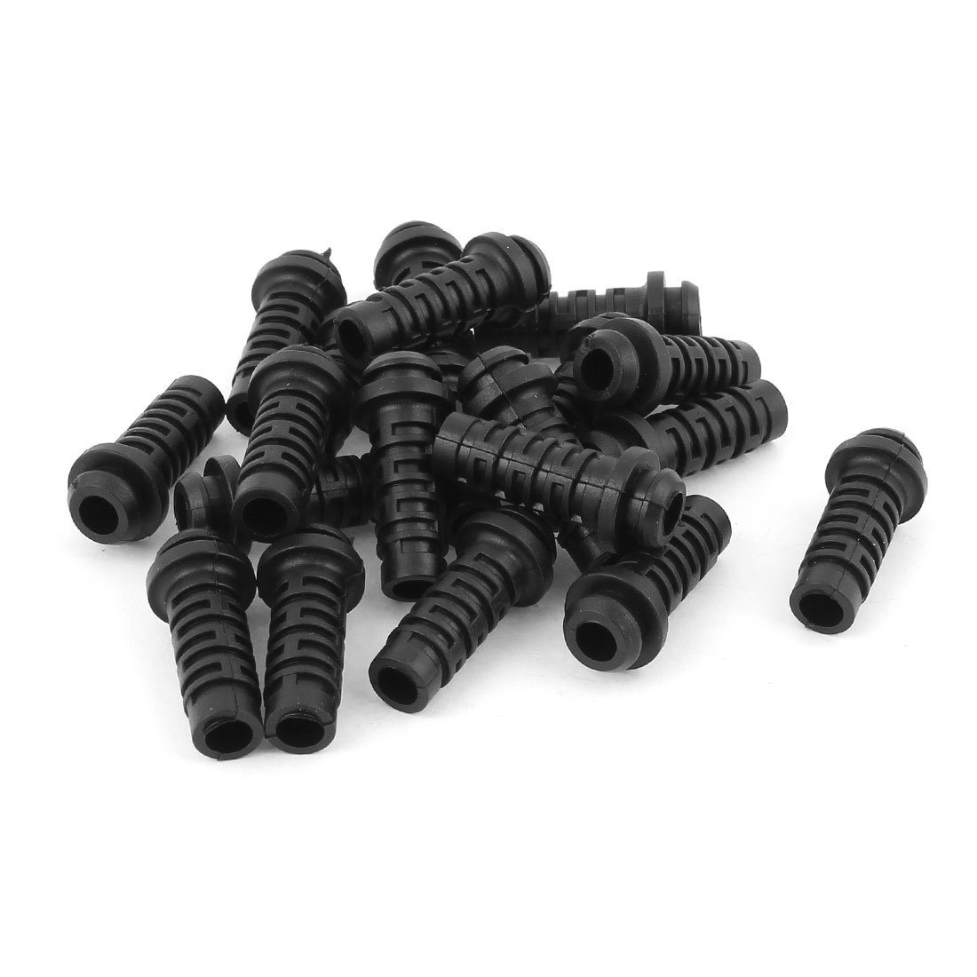 20pcs Charger Cord Strain Relief Boots - 27x8x5mm Rubber Protector Sleeves For Wires