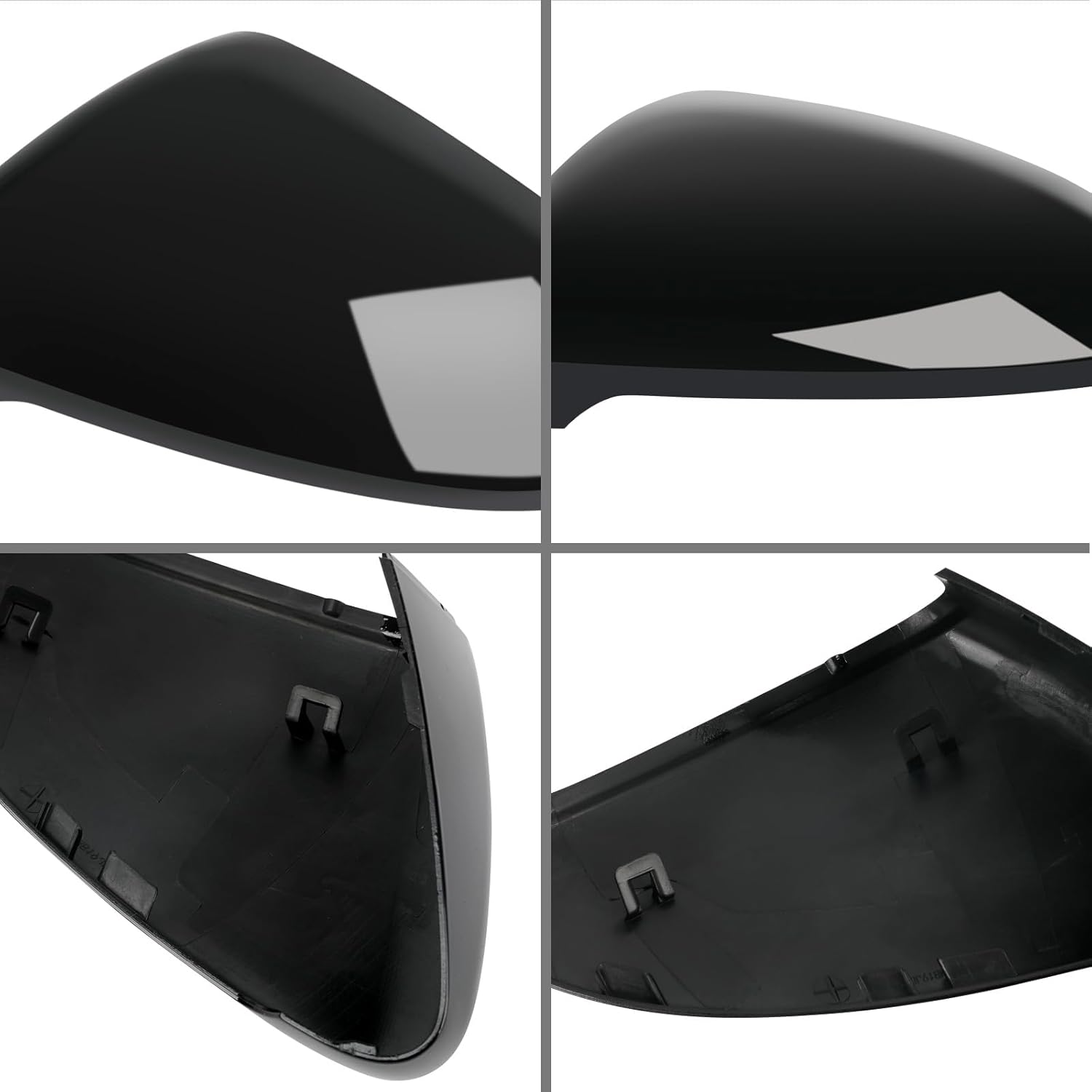 Left Driver Side Mirror Cover Cap Compatible with Volkswagen Jetta 2019 2020 2021 2022 2023 2024, 【Only for US Version with Turn Signals】, Clip-on Rearview Door Mirror Housing Cap Trim