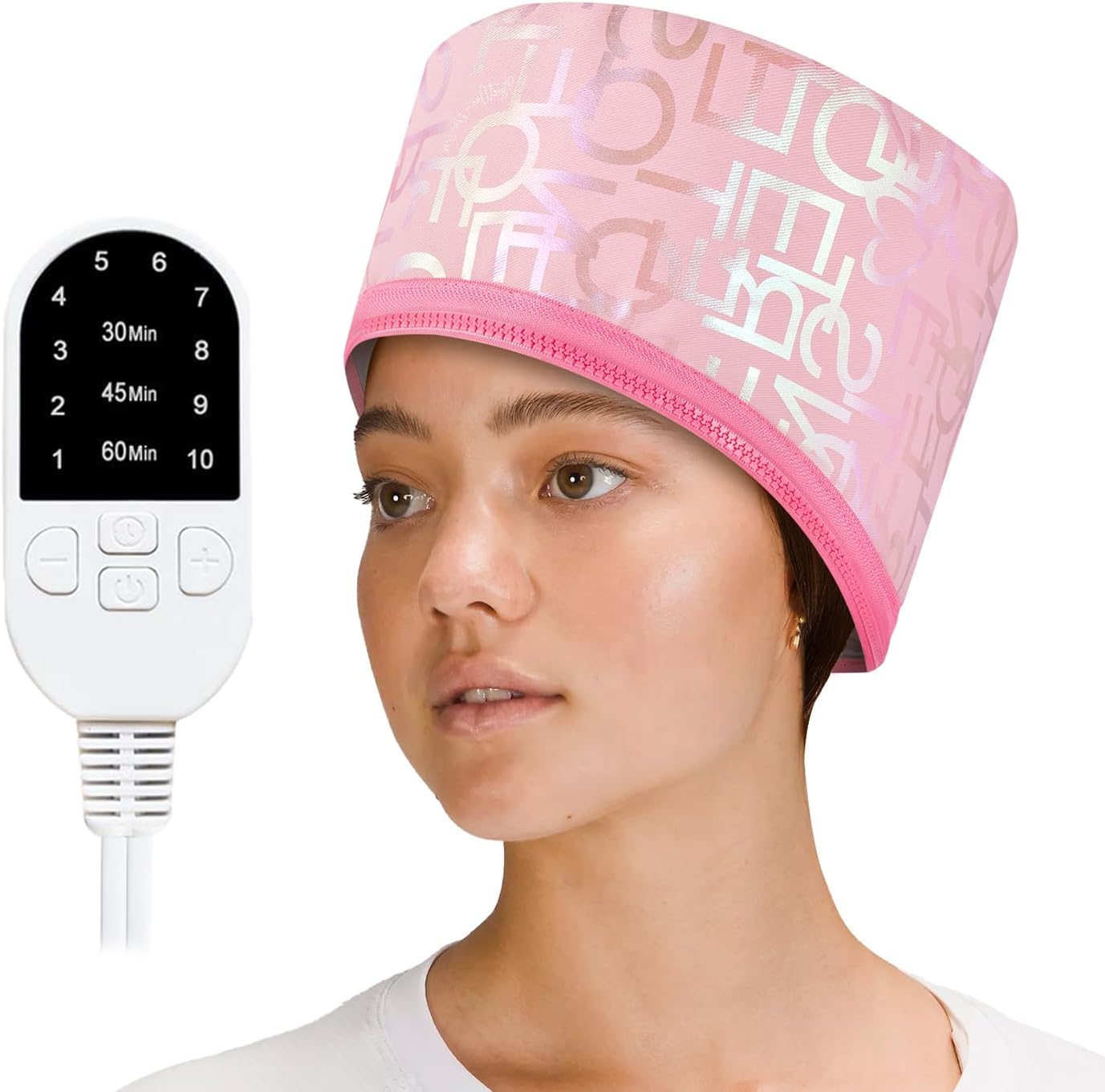 Heat Cap for Deep Conditioning in Bronzing Pink