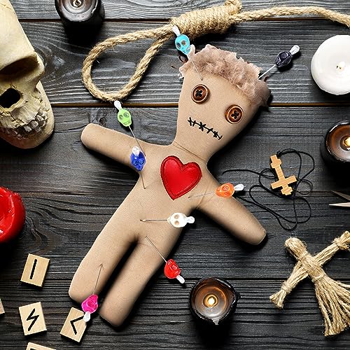 Jenaai Voodoo Doll Set 12 Piezas Halloween 7.87 pulgadas miniatura 5