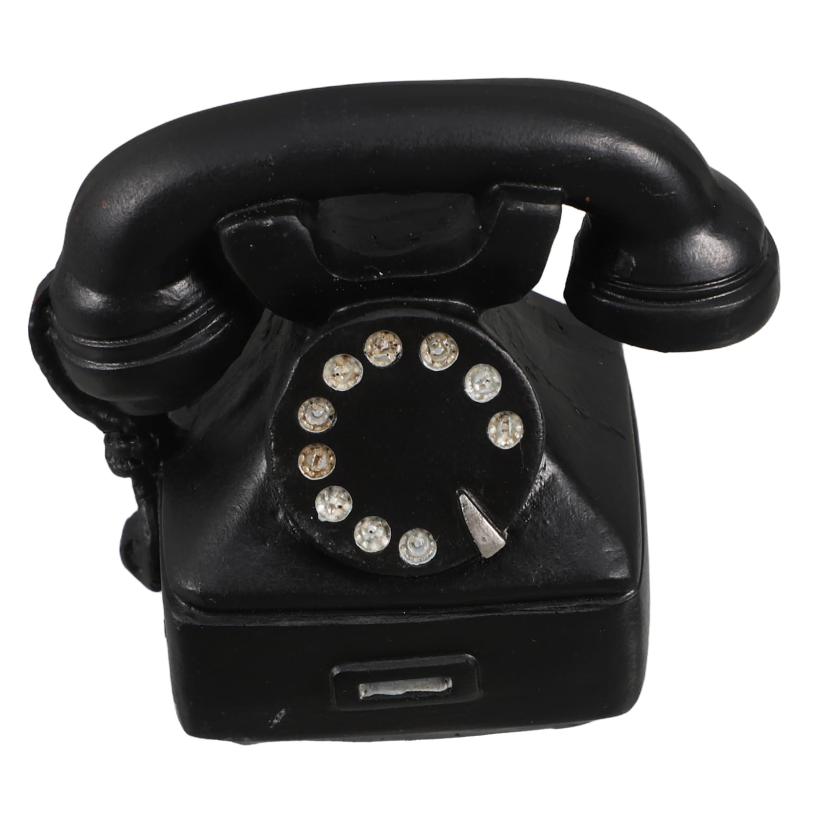 RORPOIR Miniature Vintage Rotary Phone Model Retro Decorative Telephone Ornament for Dollhouse Unique Design Realistic Photography Prop Desk Accessory