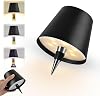 Wireless Bottle Lamp, USB Rechargeable Touch Control Lamp with 3 Color Changing & Dimming, Portable LED Table Light for Bar, Restaurant, Outdoor Decor, Gift (Black) [Energy Class A]