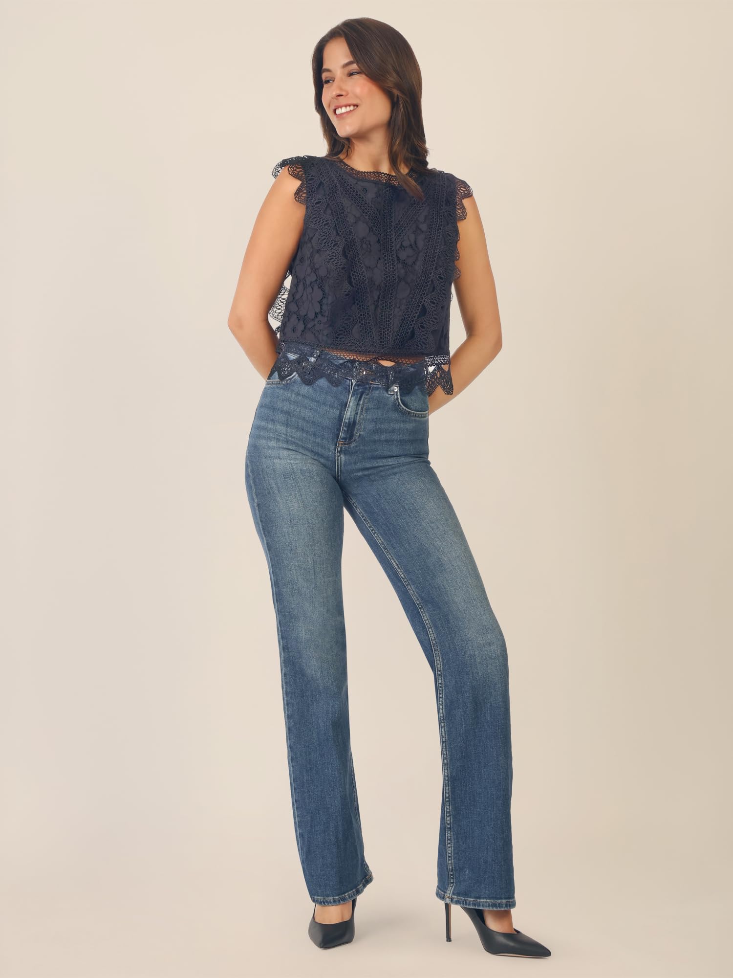 APART Fashion Koszulka Cami Kobiety Spitzentop