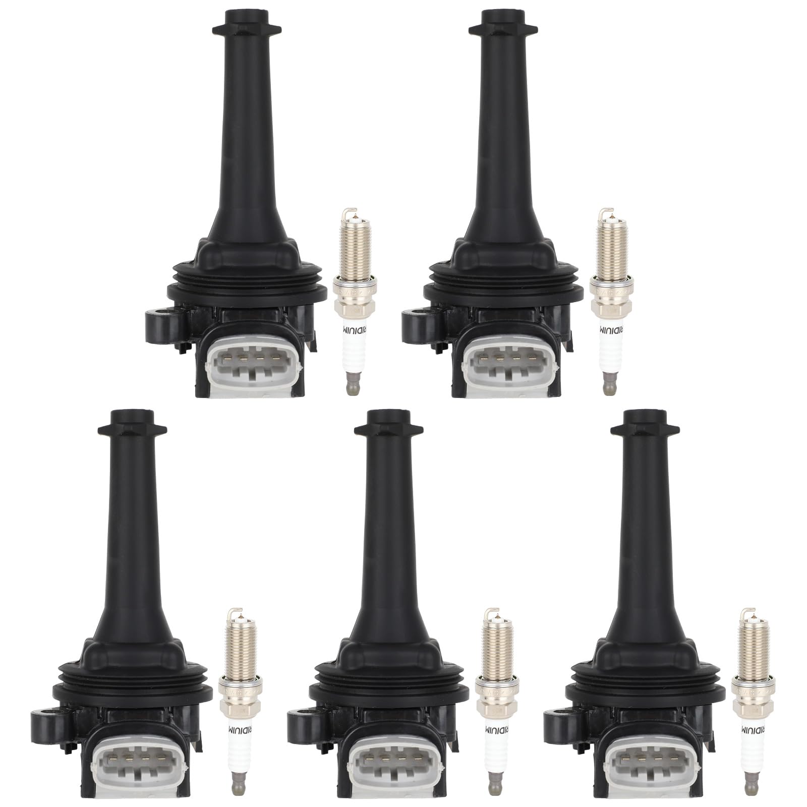 Photo 1 of ECCPP UF517 & 6481 Ignition Coil Pack & Iridium Spark Plugs Set of 5