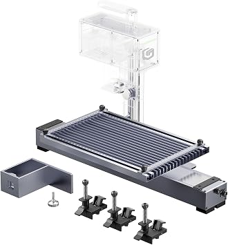 Longer Nano Slide Extender for Nano/Nano PRO, extends Laser Engraving Area up to 100 * 330mm, with 3 Clamps for Stability