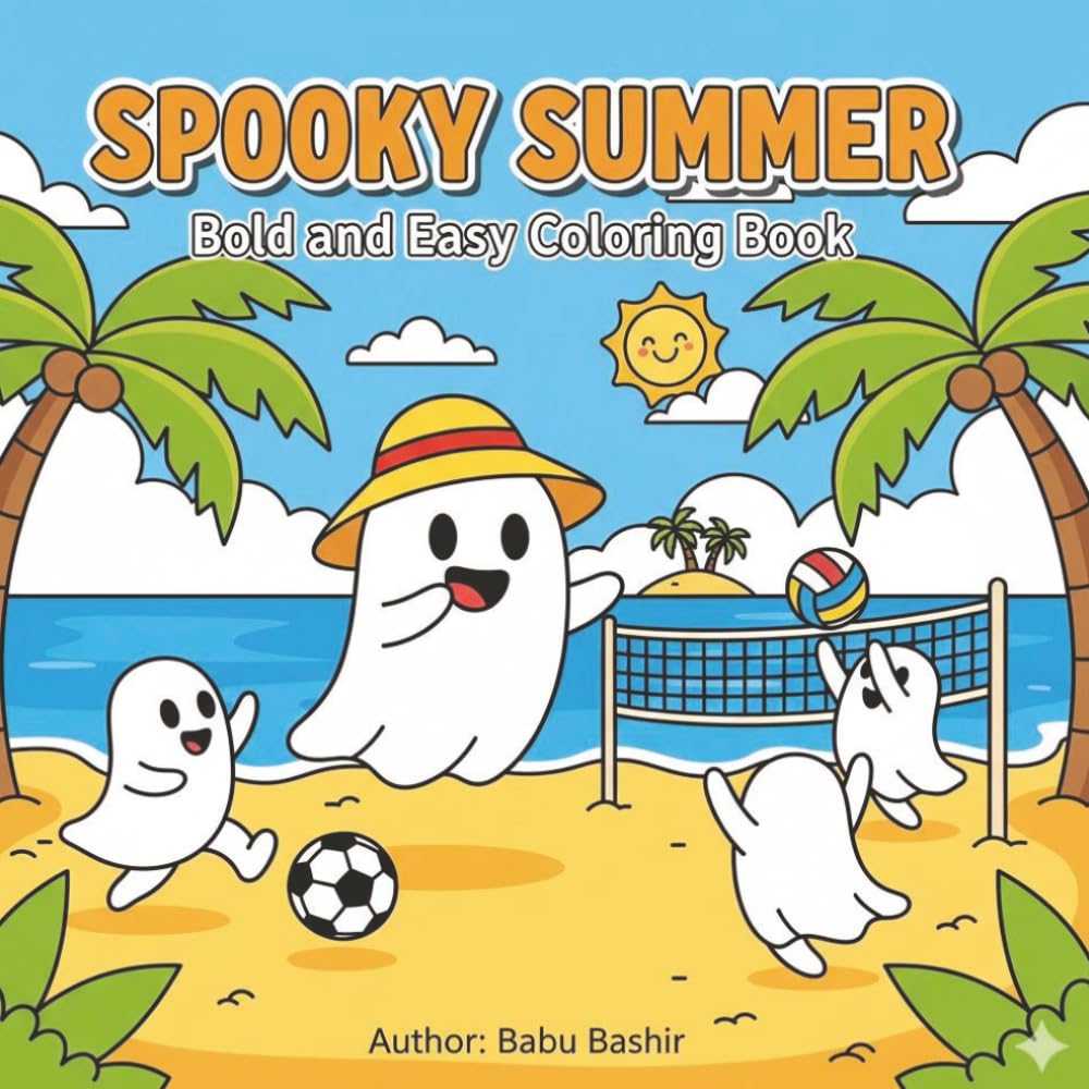 Spooky Summer: Bold and Easy Coloring Book