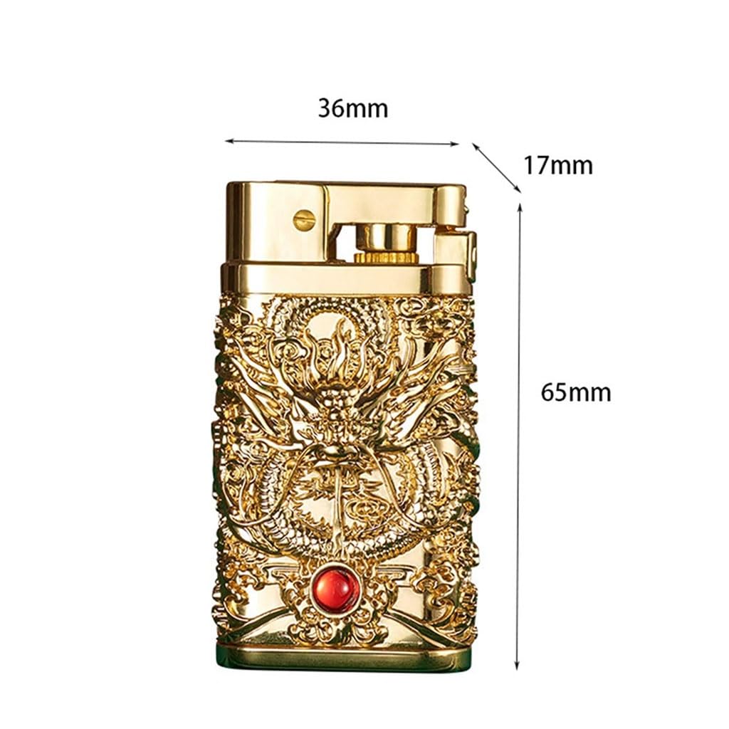 Amazon.co.jp: 灯油ライター、彫刻されたドラゴンの形の
