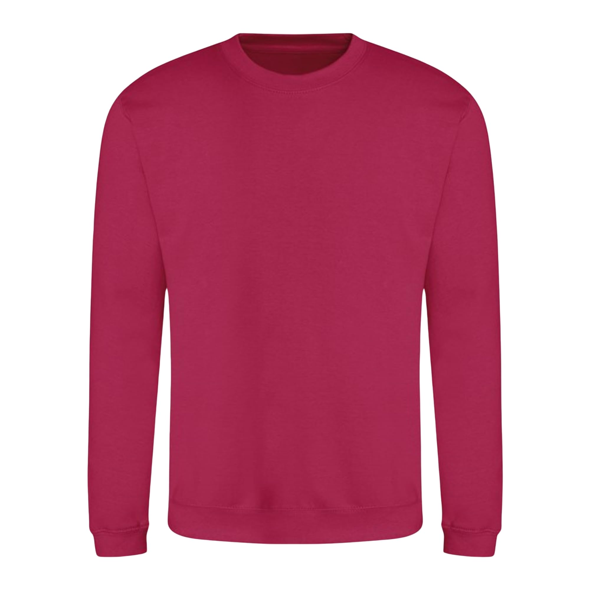 Aremie Men's Cranberry Sweatshirt, Plain Crew Neck Pullover Jumper, Small