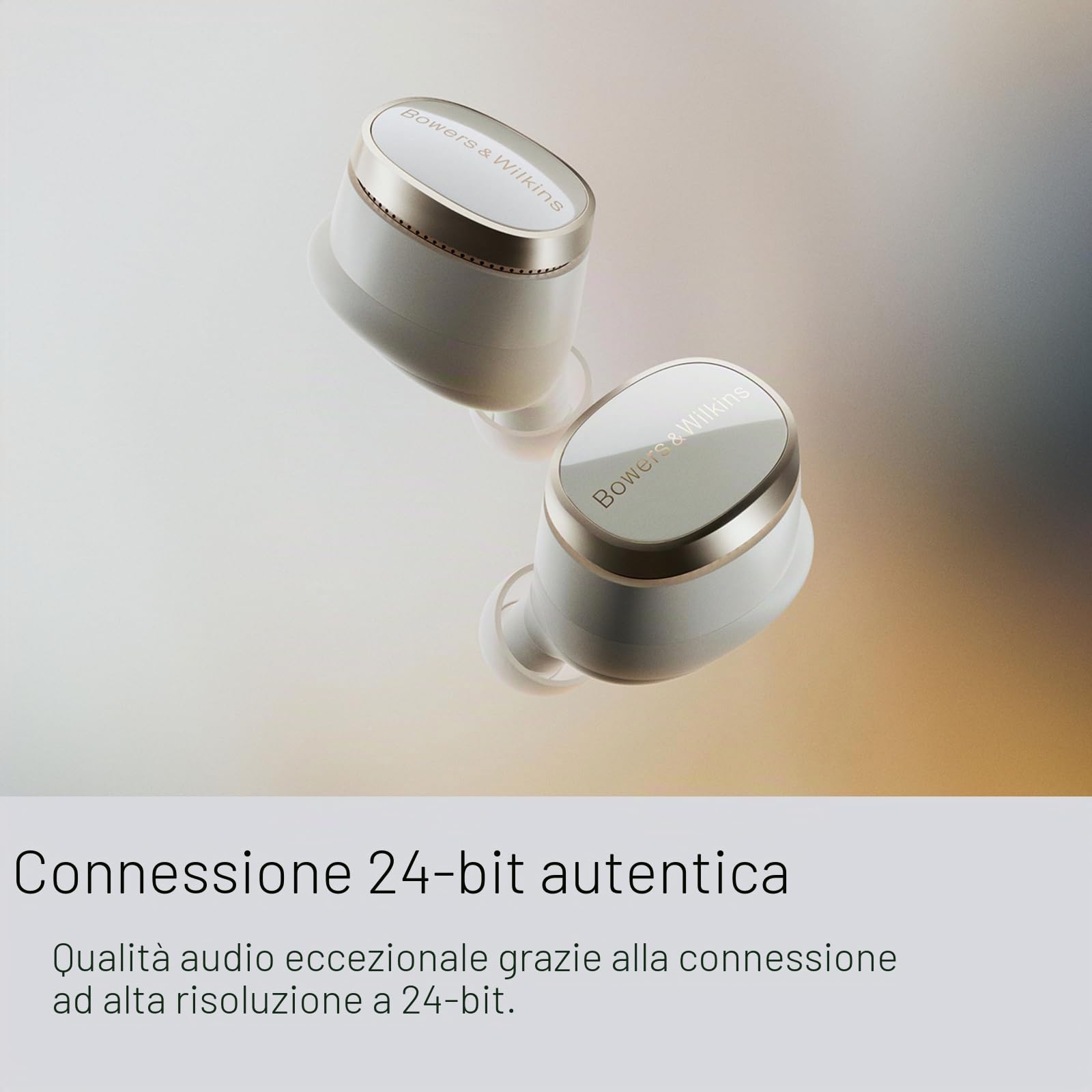 Bowers & Wilkins Pi8 True Wireless Noise Cancelling Earbuds con Bluetooth aptX, connessione wireless a 24 bit, ritrasmissione audio e 6 microfoni integrati, colore nero antracite